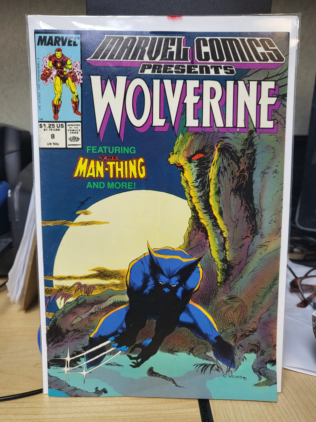 Marvel Comics Presents #8 (1988) Wolverine & Man-Thing VF Buscema/Claremont