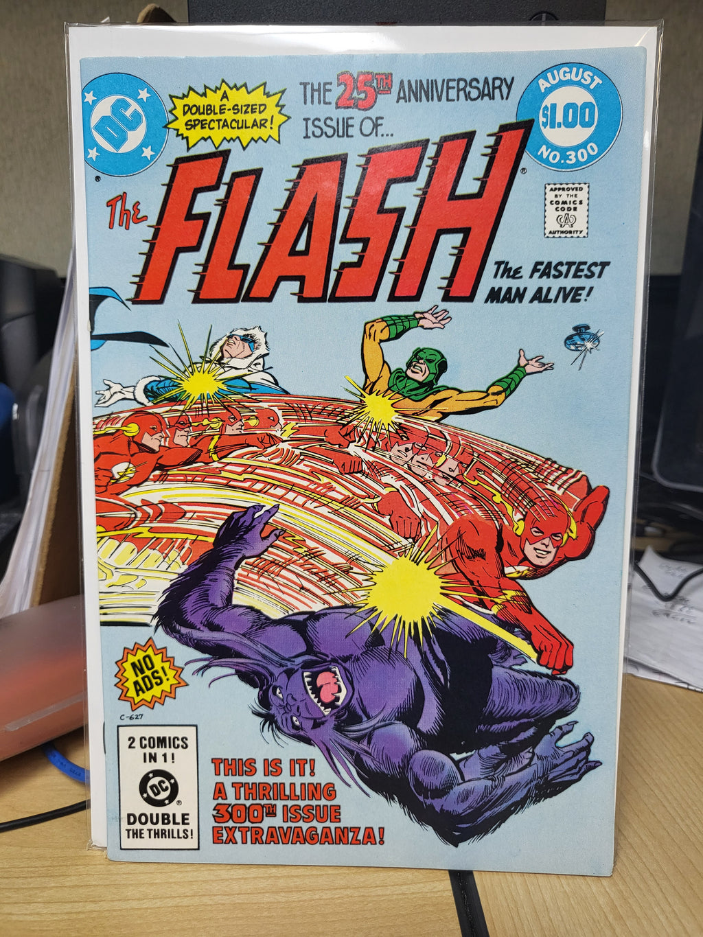 The Flash #300 (1981) Double Size 25th Anniversary DC Comics With No Ads F/VF