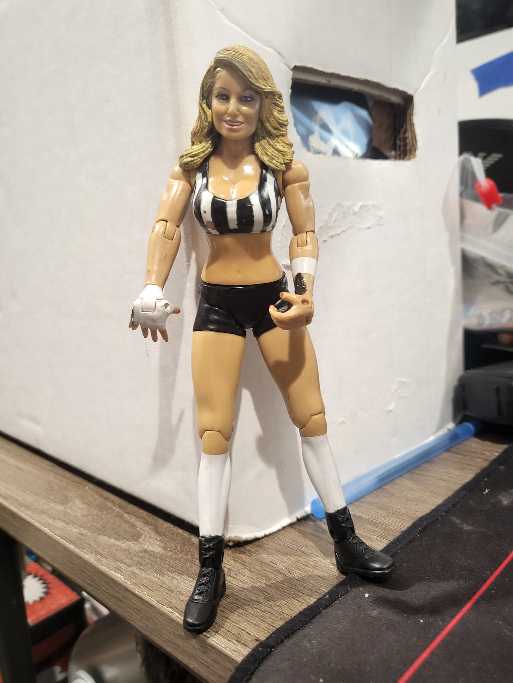 2004 Jakks WWE Ruthless Aggression Trish Stratus Referee Wrestling Figure