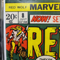 Red Wolf #8 (1973) "Hell On Wheels!" Sinnott/Wilson Cover Marvel Comics 1st King Cycle