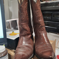 Mexican Brown Cowboy Decorative Boots #002033 30064 Euro Size 43