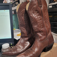 Mexican Brown Cowboy Decorative Boots #002033 30064 Euro Size 43