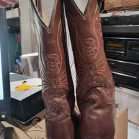 Mexican Brown Cowboy Decorative Boots #002033 30064 Euro Size 43