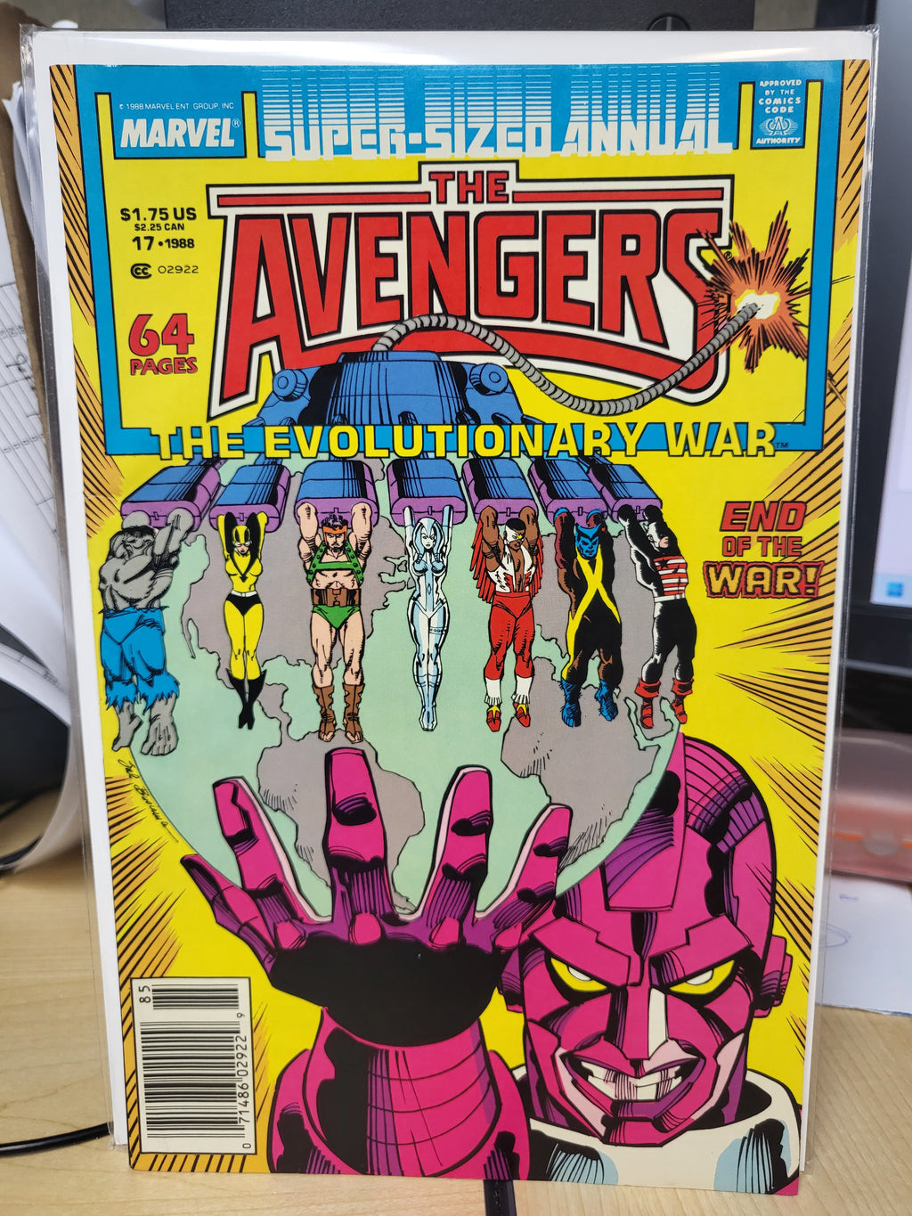 Avengers Annual #17 (1988) Evolutionary War Newsstand Edition VF 64 Page Comic