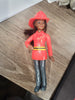 2019 McDonald's Barbie Fast Food African American Female Fire Fighter Doll #6