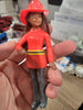 2019 McDonald's Barbie Fast Food African American Female Fire Fighter Doll #6