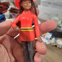 2019 McDonald's Barbie Fast Food African American Female Fire Fighter Doll #6