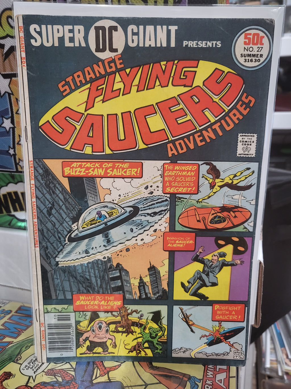 Super DC Giant Strange Adventures #27 (1976) Flying Saucers DC Comics EX Final Issue