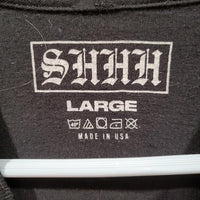 SHHH Brand "Money Is Always On My Mind" Black Skull Design LARGE T-Shirt