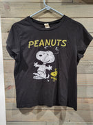 Peanuts Snoopy and Woodstock Dancing Juniors XL Graphic T-Shirt RARE