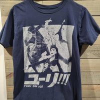Yuri On Ice Anime Crunchyroll Official Blue Size Medium Graphic T-Shirt