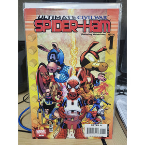 Ultimate Civil War: Spider-Ham #1 (2007) Wolverham FN Marvel Comics Homage Cvr