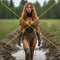 Artistic Image of Mud Warrior Beauty Photo 5x7 Print (P146) Fast Shipping