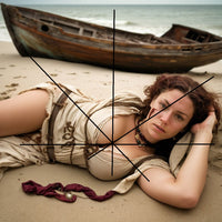 Artistic Image of Beautiful Shipwrecked Female Photo 8x10 Print (POST15b) Fast Shipping