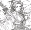 Fierce & Beautiful: A Coloring Journey With Anime Warrior Queens 32 pages Digital Download