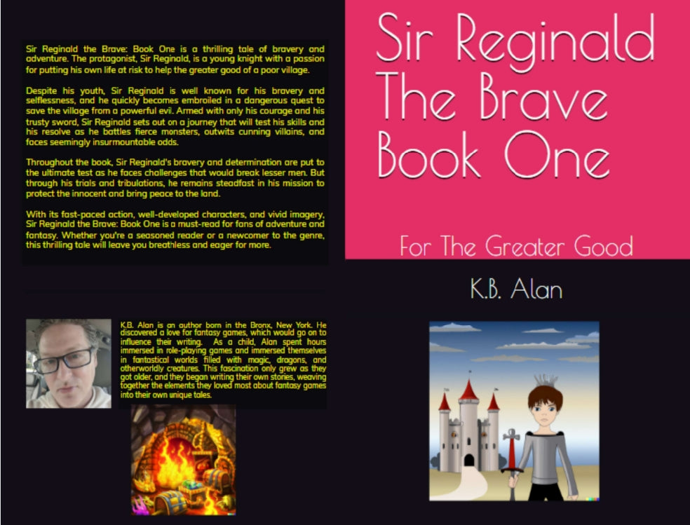 Sir Reginald The Brave Book One - For Young Readers - 10 Page Digital Download