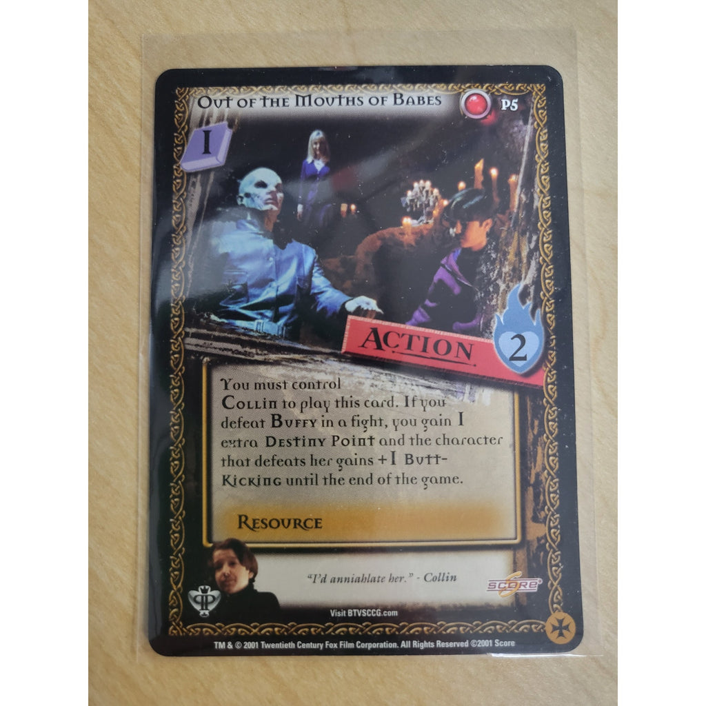 2001 BTVS Buffy The Vampire Slayer Fox Out Of The Mouths Of Babes P5 Promo Card