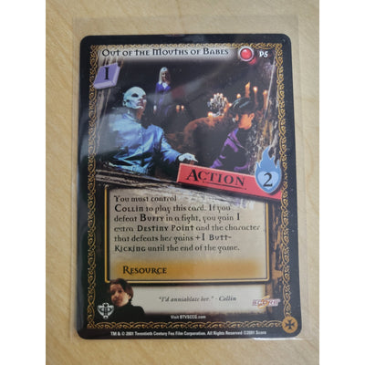 2001 BTVS Buffy The Vampire Slayer Fox Out Of The Mouths Of Babes P5 Promo Card
