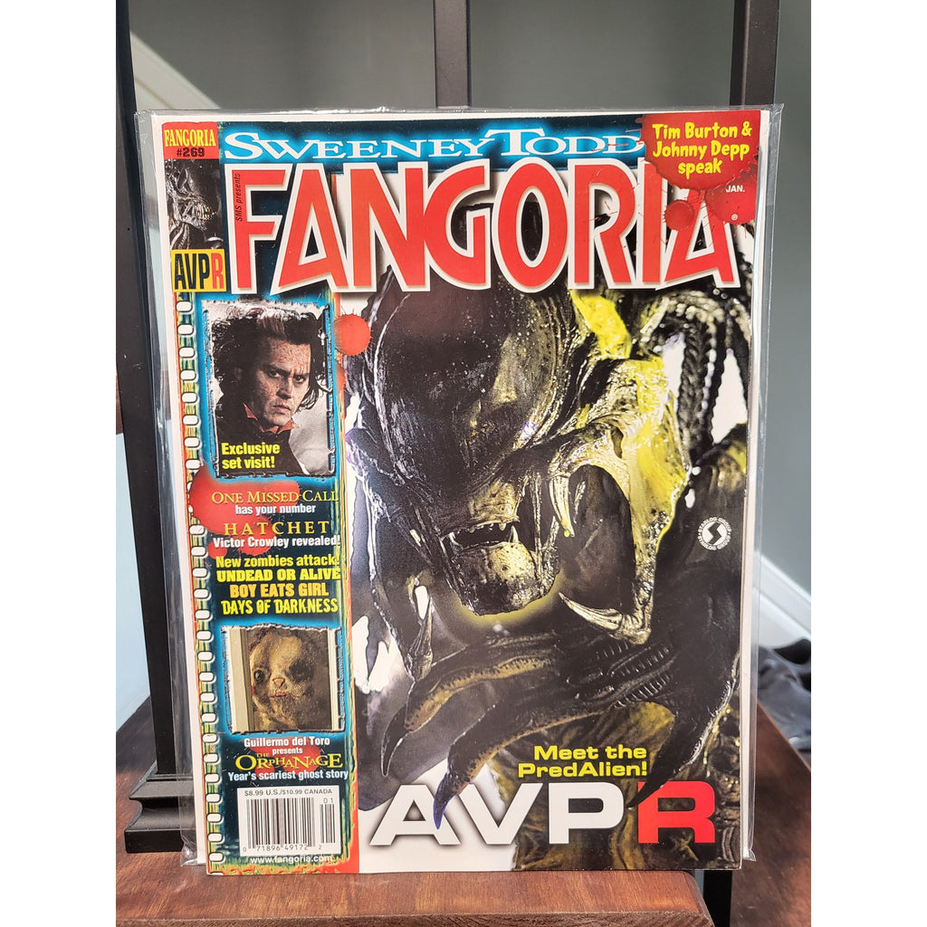 Fangoria Horror Magazine 269 2007 AVPR Hatchet Orphange Sweeney Todd Johnny Depp