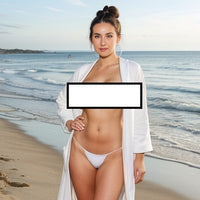 Beautiful Posing On The Beach Model Photo 5x7 Print in Hard Sleeve (P104)