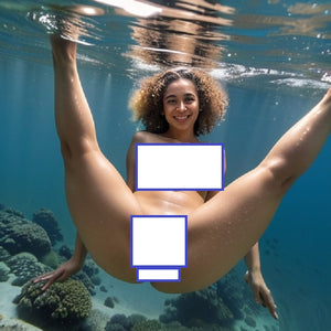 Beautiful Nude Girl Underwater Model Shoot 5x7 Print in Hard Protective Case (P81)