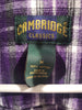 Vintage Cambridge Classics Medium Purple Plaid Flannel Long Sleeves Unisex Shirt