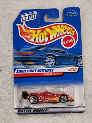 2000 Hot Wheels First Editions #11/36 Ferrari 333 SP Race Car Lace Wheels #71 NEW