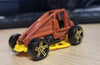 1996 Hot Wheels Slideout Brown/Yellow Base Die Cast Car Gold 5 Spoke w/Case