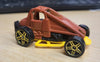 1996 Hot Wheels Slideout Brown/Yellow Base Die Cast Car Gold 5 Spoke w/Case