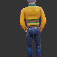 1990's Vintage Fisher Price Loving Family Home Dollhouse Dad 6" Striped Shirt Figure