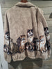 Vintage Blair Cat Themed Fleece Zippered Medium Unisex Sweater Jacket