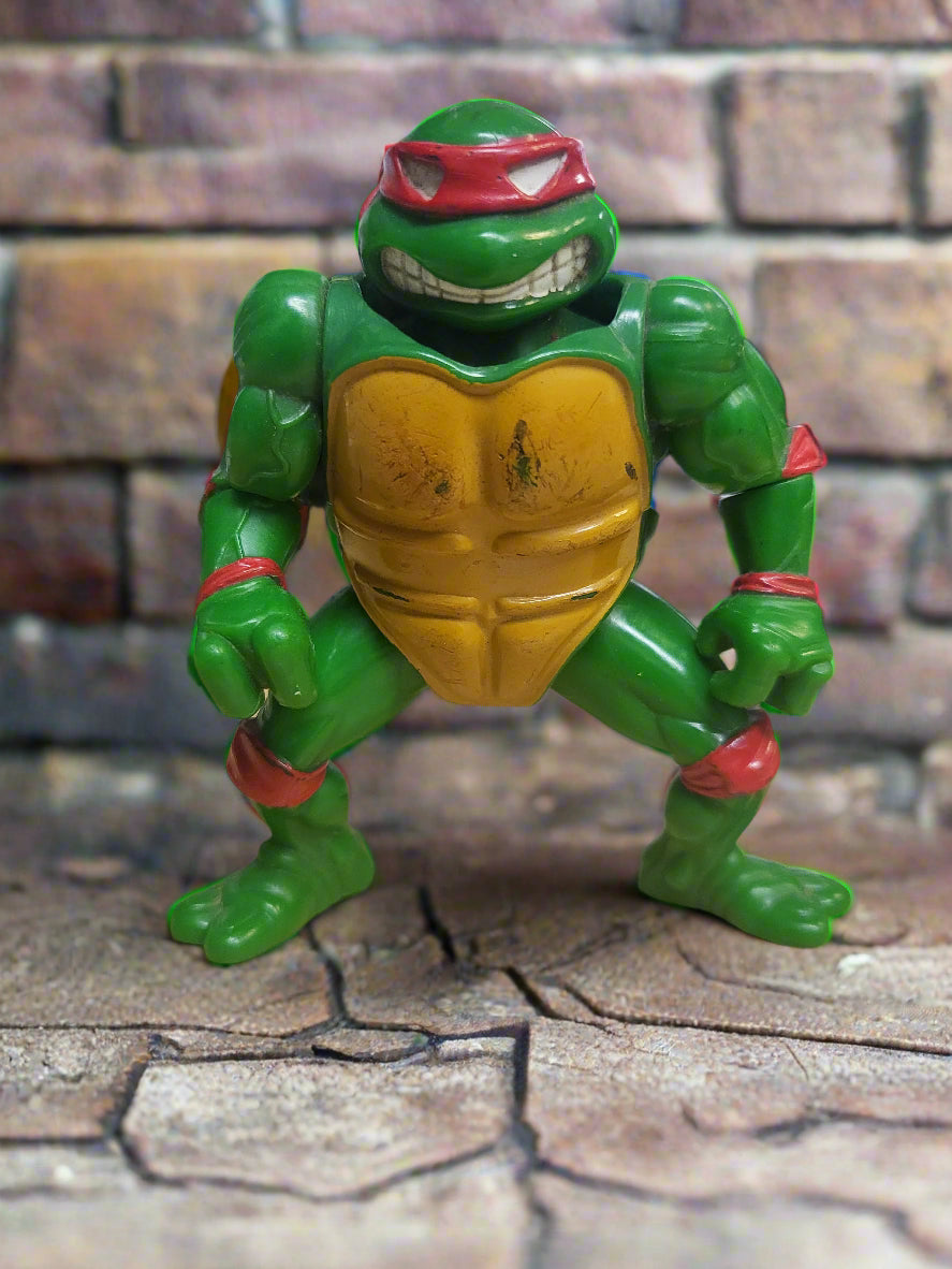 2011 Playmates TMNT Teenage Mutant Ninja Turtles Head Dropping Raphael Figure