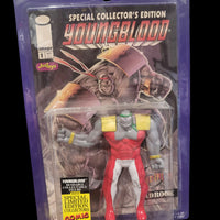 1995 Justoys Youngblood Image Rob Liefeld Sealed Badrock Bend-Ems Figure w/Comic