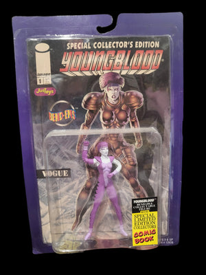 1995 Justoys Youngblood Image Rob Liefeld Sealed Vogue Bend-Ems Figure w/Comic