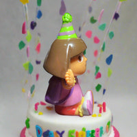 2004 Viacom/Nickelodeon Decopak Dora The Explorer 4" Birthday Cake Topper Figure