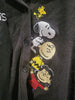 Women's Peanuts Fleece Button Up Embroidered Black Soot XL (16/18) Shacket EX