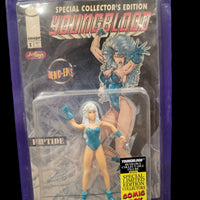1995 Justoys Youngblood Image Rob Liefeld Sealed Riptide Bend-Ems Figure w/Comic