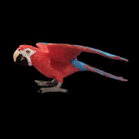 2006 Safari Ltd. Green-Winged Macaw Wings Of The World 4.5" Animal Kingdom Figure