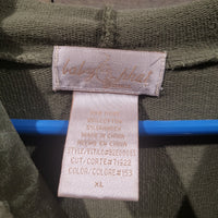 Baby Phat Cropped Zip Up Hoodie Olive Green Women's XL Sweatshirt #71922