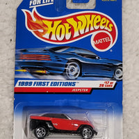 1999 Hot Wheels First Editions #17/26 Red Jeepster 5 Spoke Wheels #922 NEW