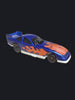 1993 Hot Wheels McDonalds Blue With Flames Funny Car Chine Die-Cast Race Car