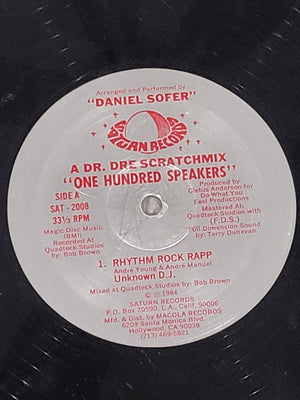 Daniel Sofer Dr. Dre Scratchmix One Hundred Speakers 1984 RARE Hip-Hop Mix Record