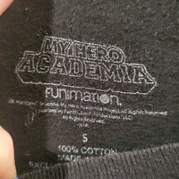 My Hero Academia Funimation Anime Todoroki Adult Small Black Fire & Ice Long Sleeves Shirt