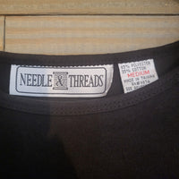 Vintage 1990's Needle & Threads Black Medium Sweatshirt 4 Embroidered Cats