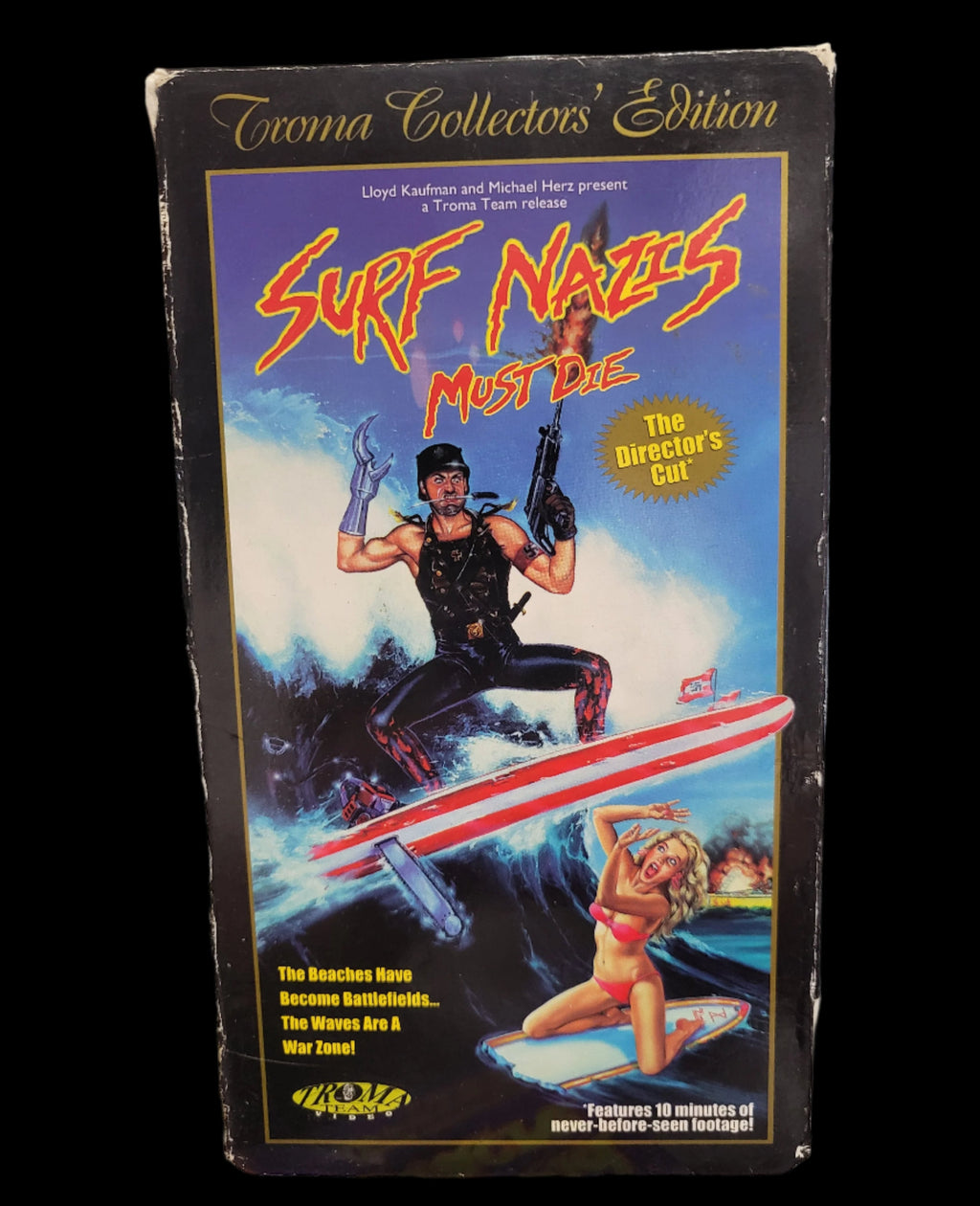 Surf Nazis Must Die Troma Collector's Edition Directors Cut Lloyd Kaufman VHS Horror 1996