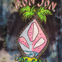 Ron Jon Volcom Tie Dye Long Sleeves Medium Hawaiian Surfer Shirt