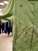 Vintage Tropico Green Medium Ladies Embroidered Cats Themed Button Down Shirt