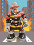 2002 Mattel Fisher Price Rescue Heroes Billy Blazes Black/Red/Yellow Fireman Figure