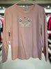 Vintage 1990's Hampshire Studio Pink Love Heart Cats Long Sleeve Petite XL Shirt