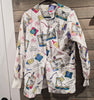 I Love Lucy Long Sleeve Scrub Shirt – Women's Medium – Snap Front – Elastic Cuffs – Great Condition